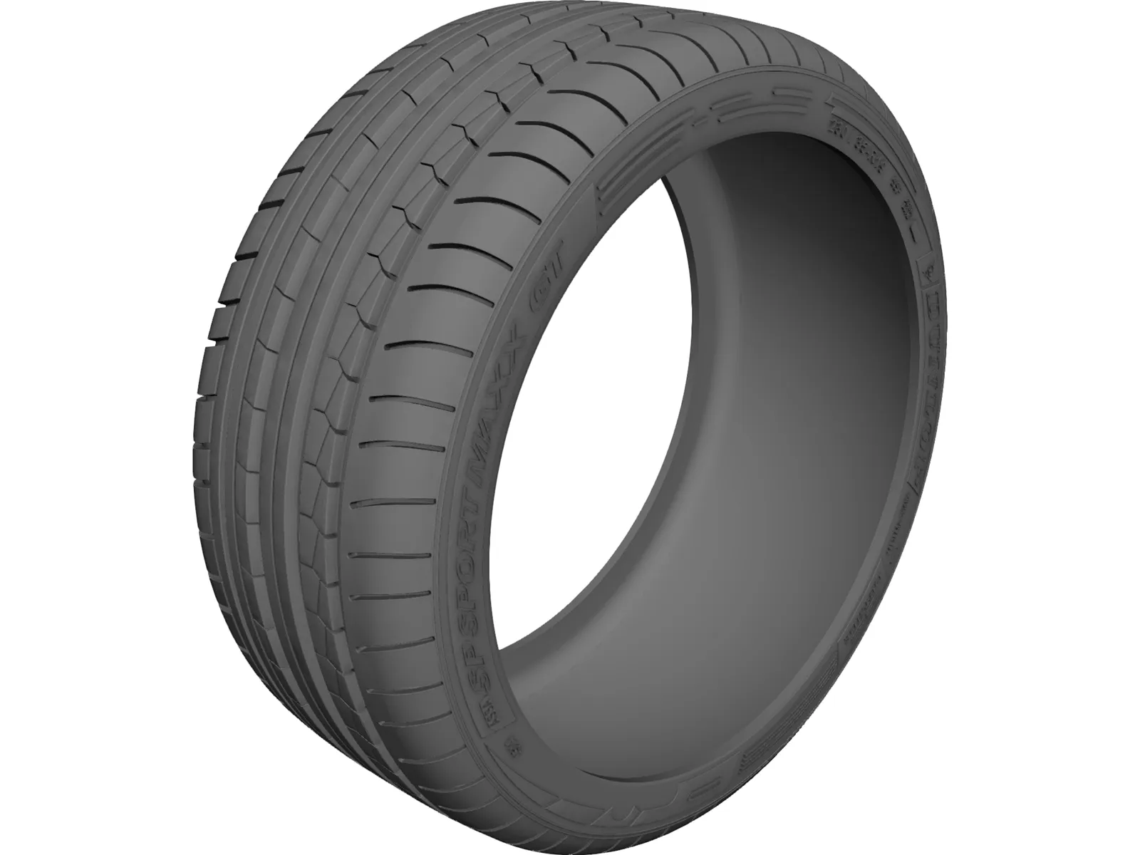Dunlop Sport Maxx GT Tire 3D Model main preview