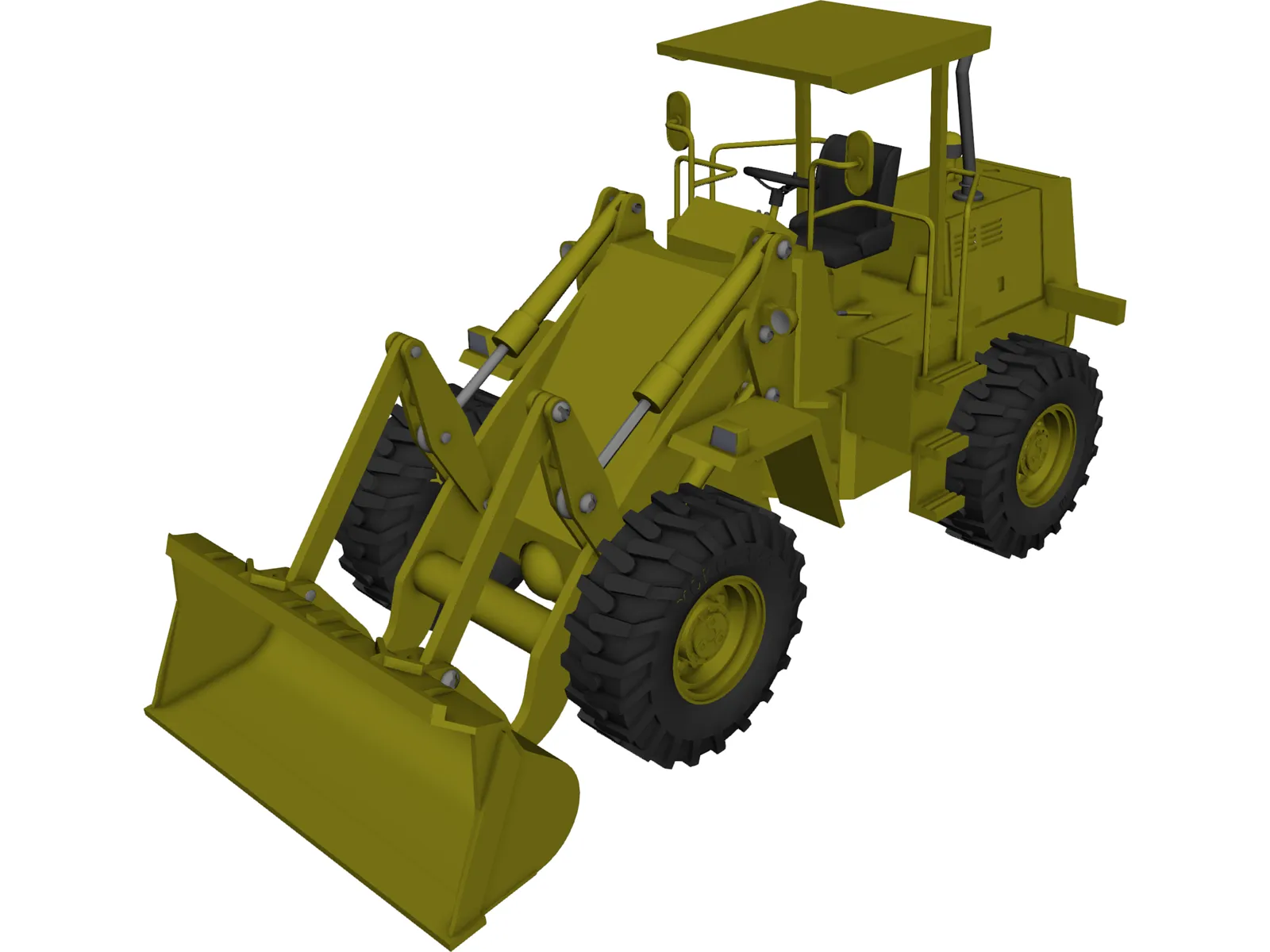 Wheel Loader 3D Model main preview
