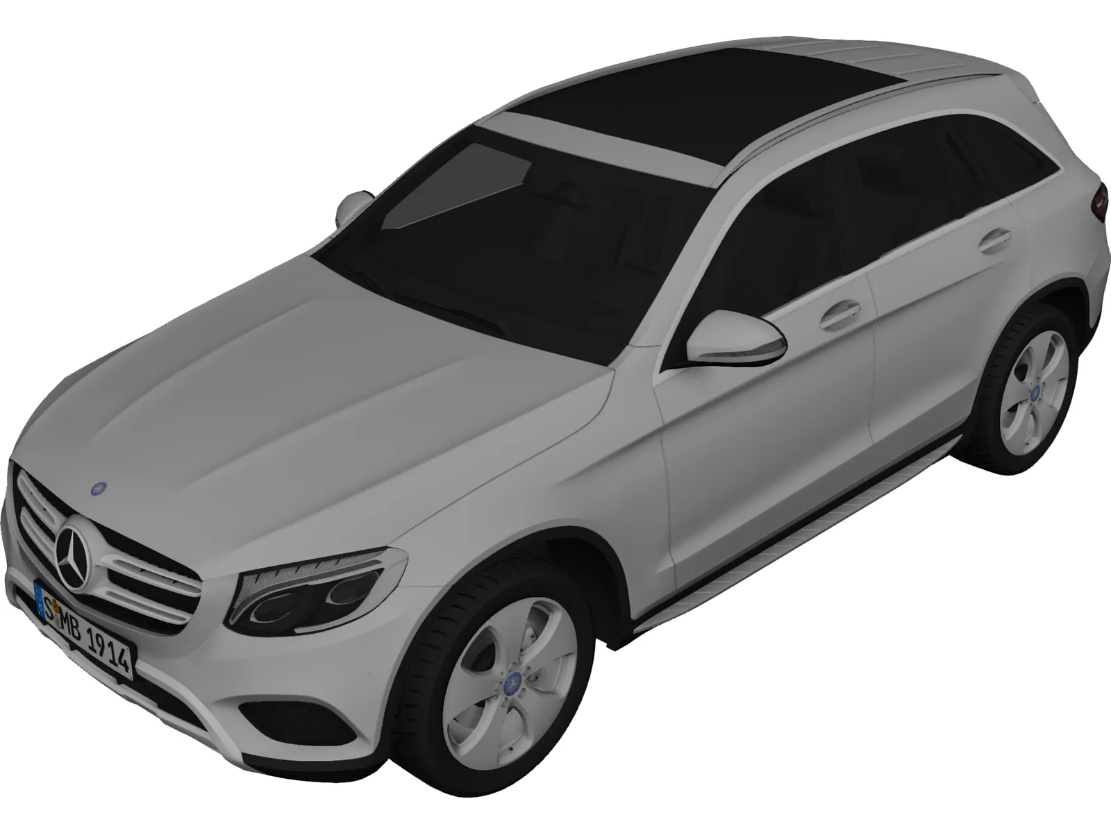 Mercedes-Benz GLC 250d (2016) 3D Model main preview