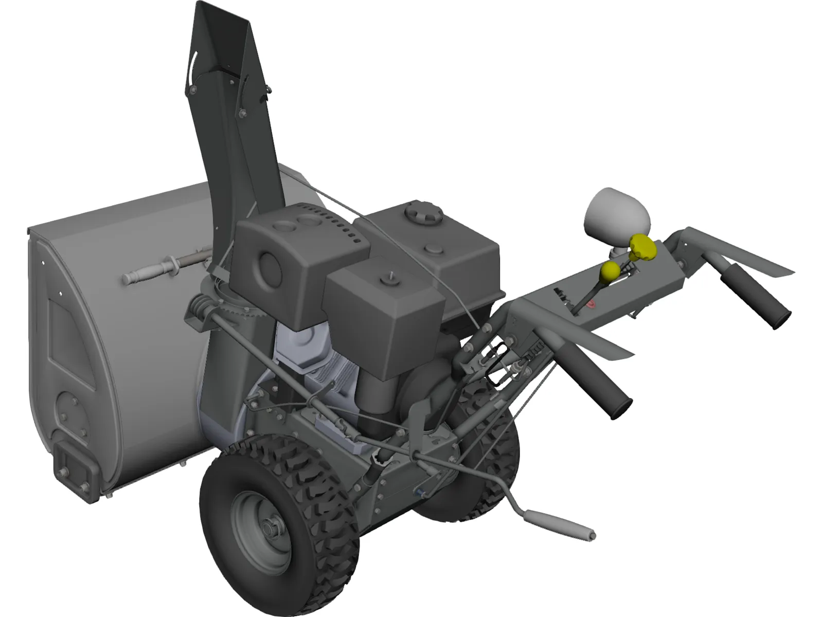 Snowblower 3D Model main preview
