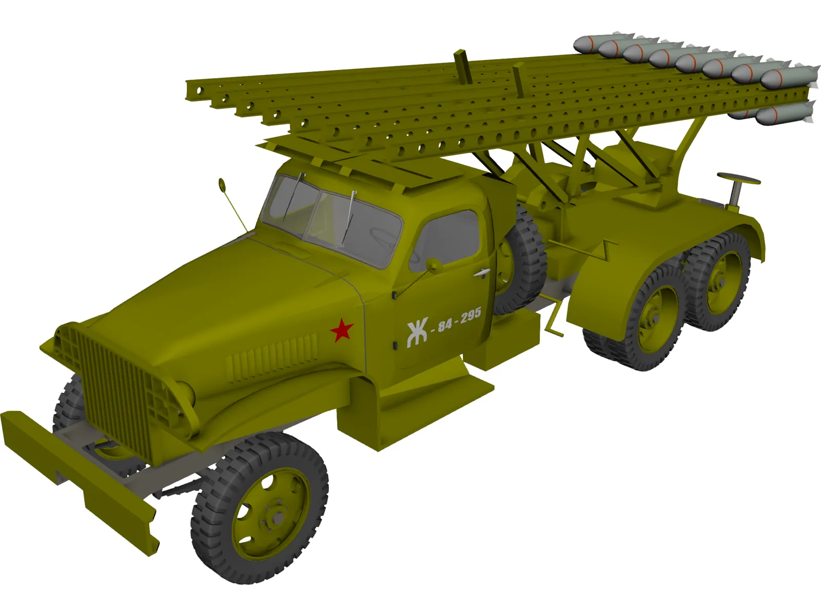 MLRS BM13 Katusha 3D Model main preview