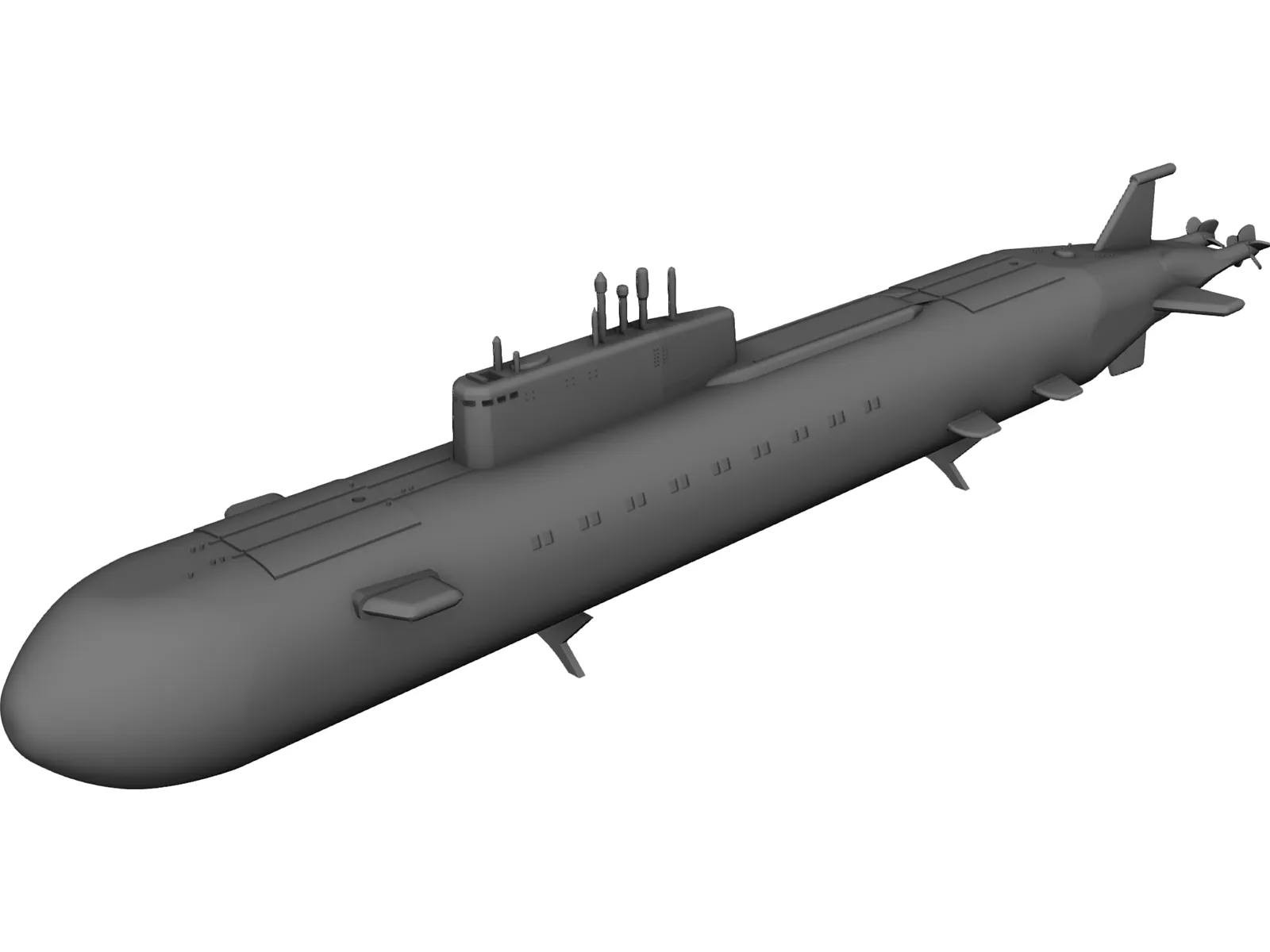 K-141 Submarine 3D Model main preview