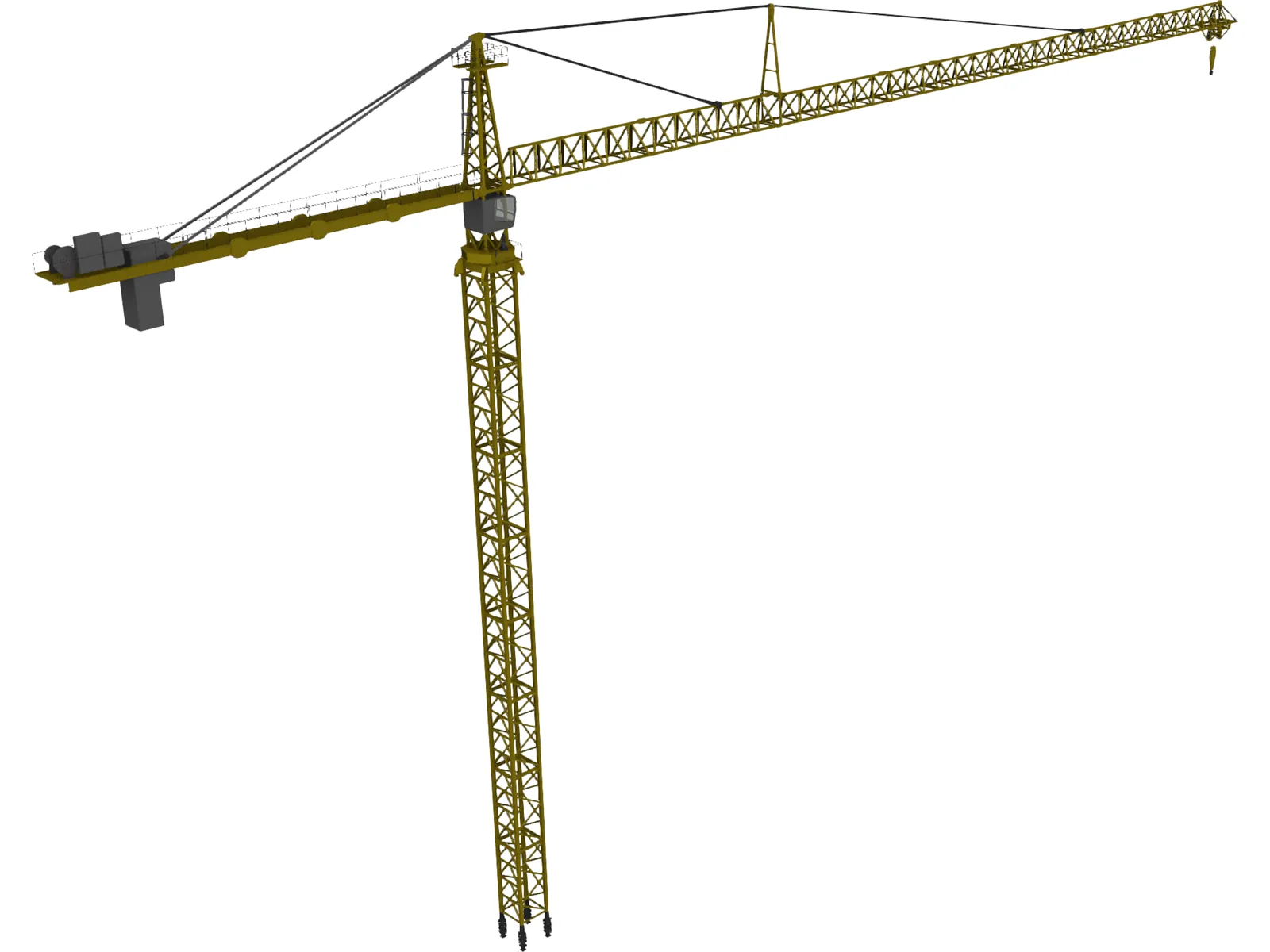Leibherr 550 Tower Crane 3D Model main preview