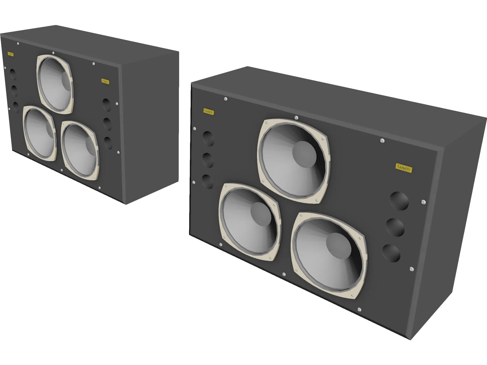 Tannoy Dreadnought Studio Monitor Speakers 3D Model main preview