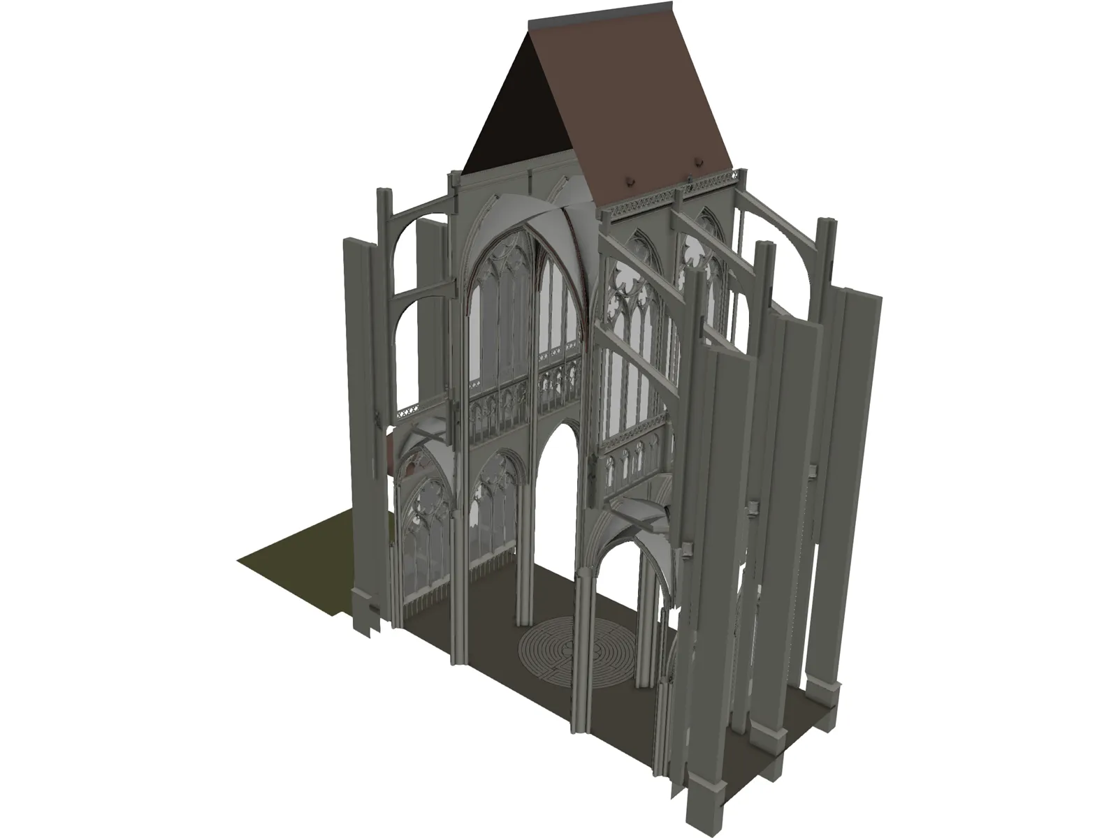 Notre Dame Reims 3D Model main preview