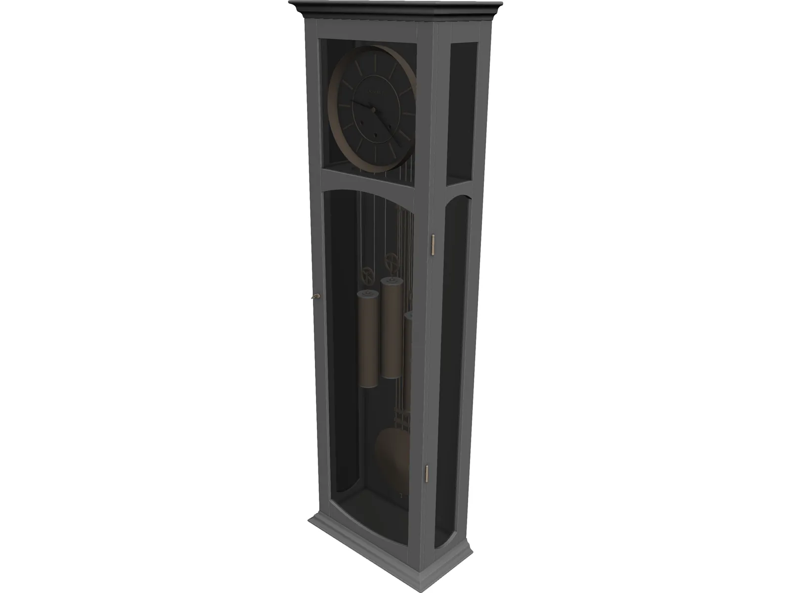 Long Case Clock 3D Model main preview