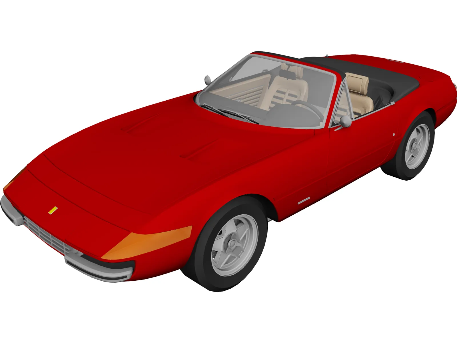 Ferrari 365 GTS4 Daytona Spyder (1972) 3D Model main preview