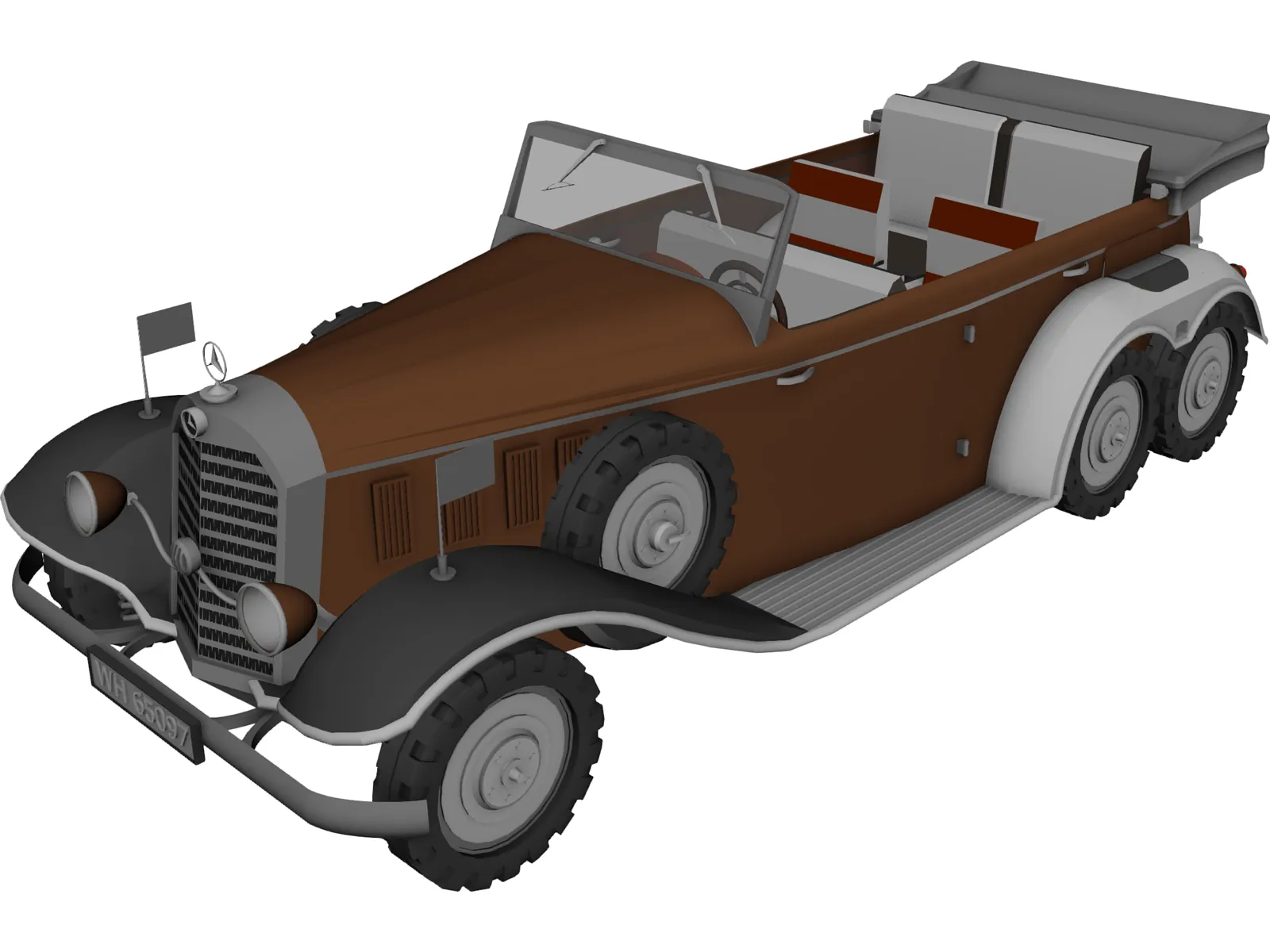 Mercedes-Benz G4 (1939) 3D Model main preview