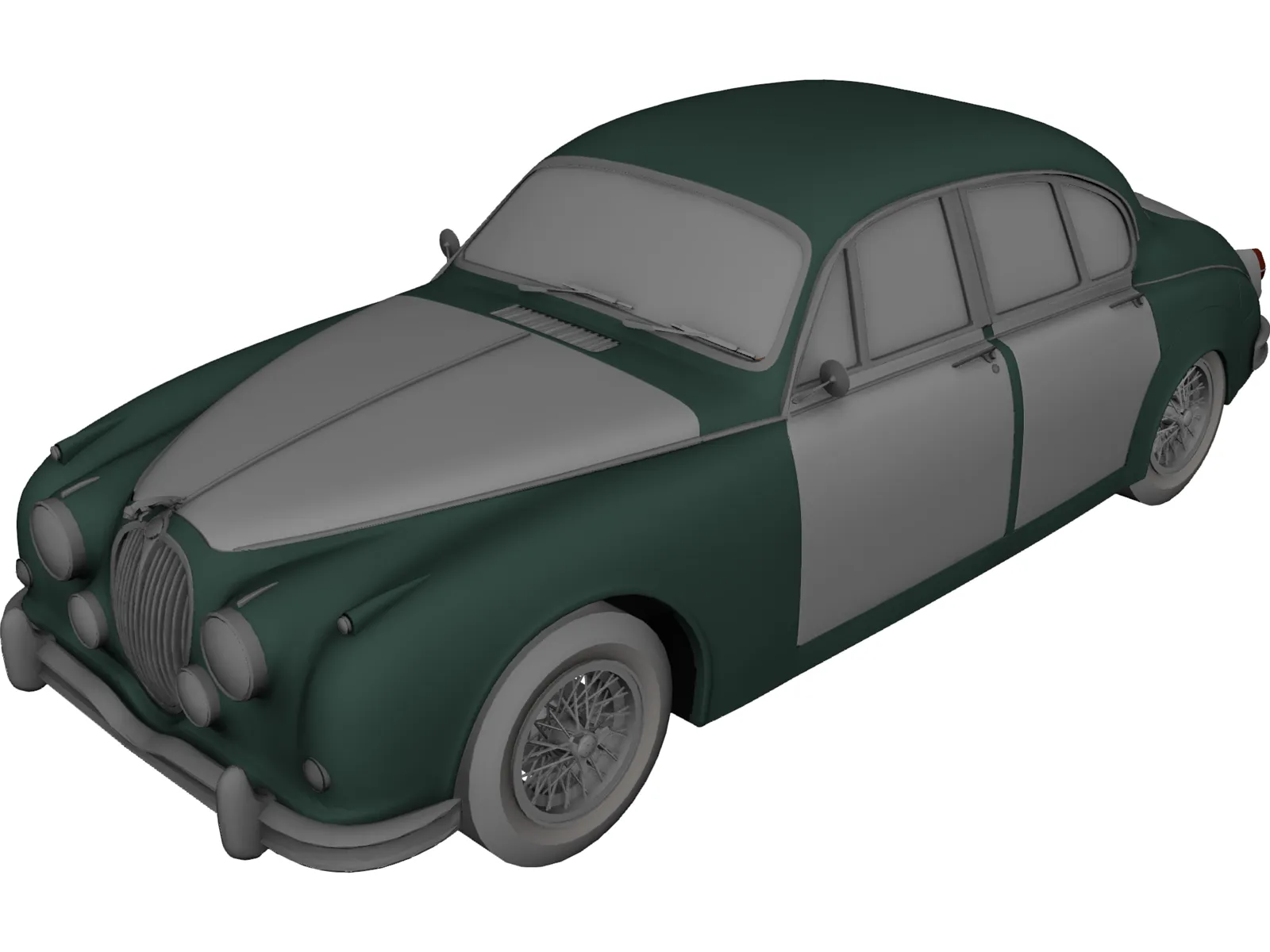 Jaguar MKII (1962) 3D Model main preview