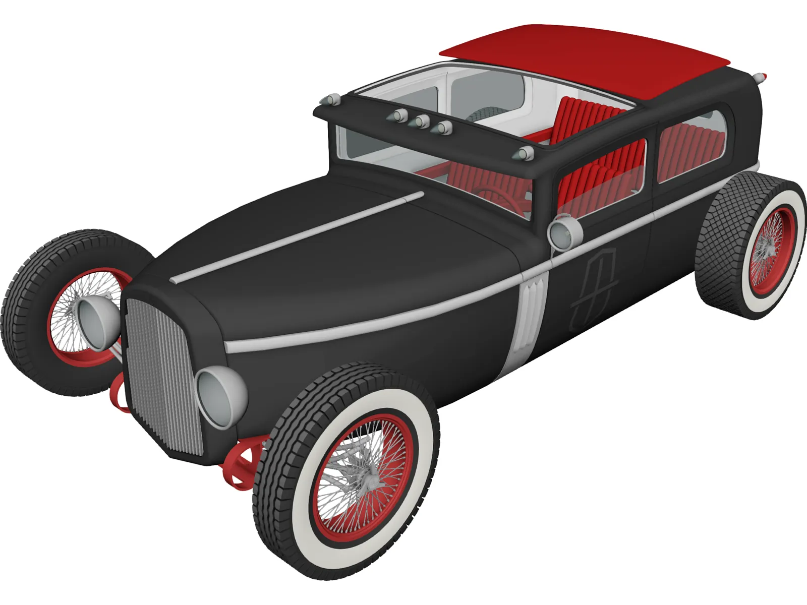 Hot Rod 3D Model main preview