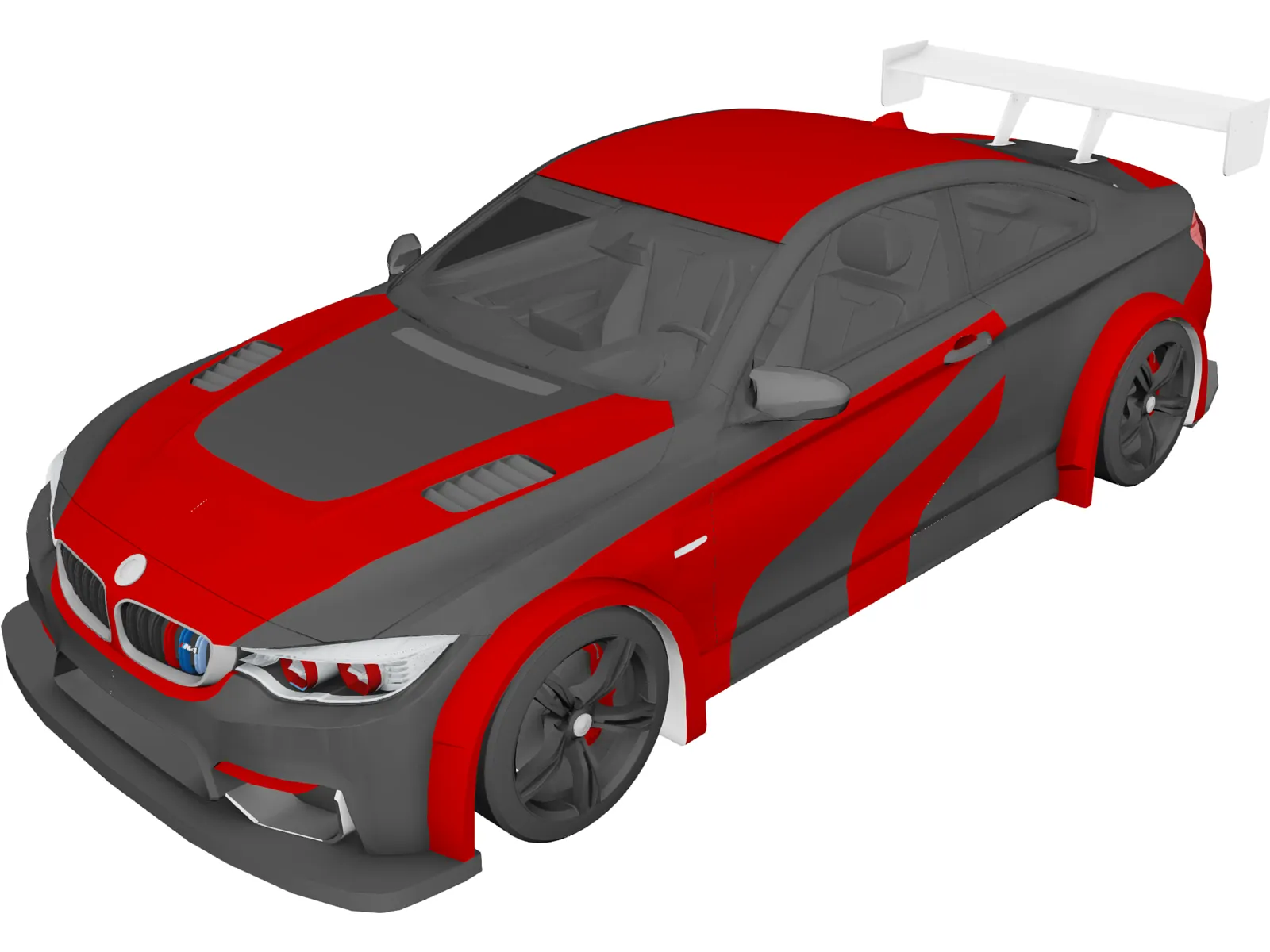 BMW M4 Coupe GTR (2015) 3D Model main preview