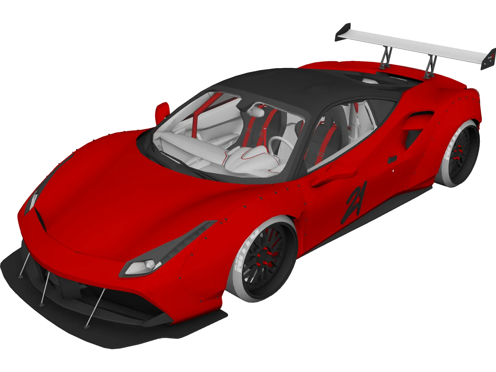 Ferrari 488 GTB R (2016) 3D Model main preview