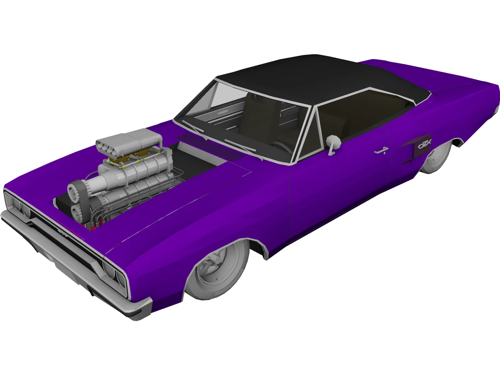 Plymouth GTX Mod 3D Model main preview