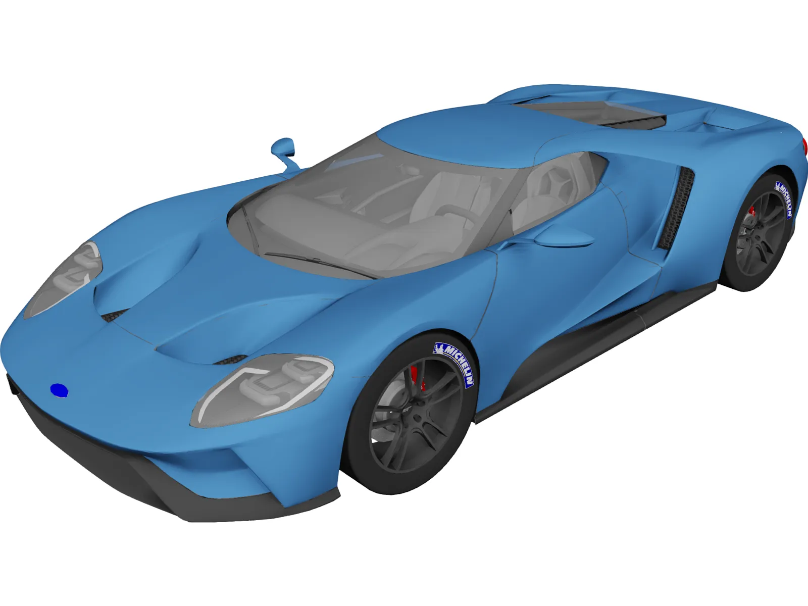Ford GT (2017) 3D Model main preview