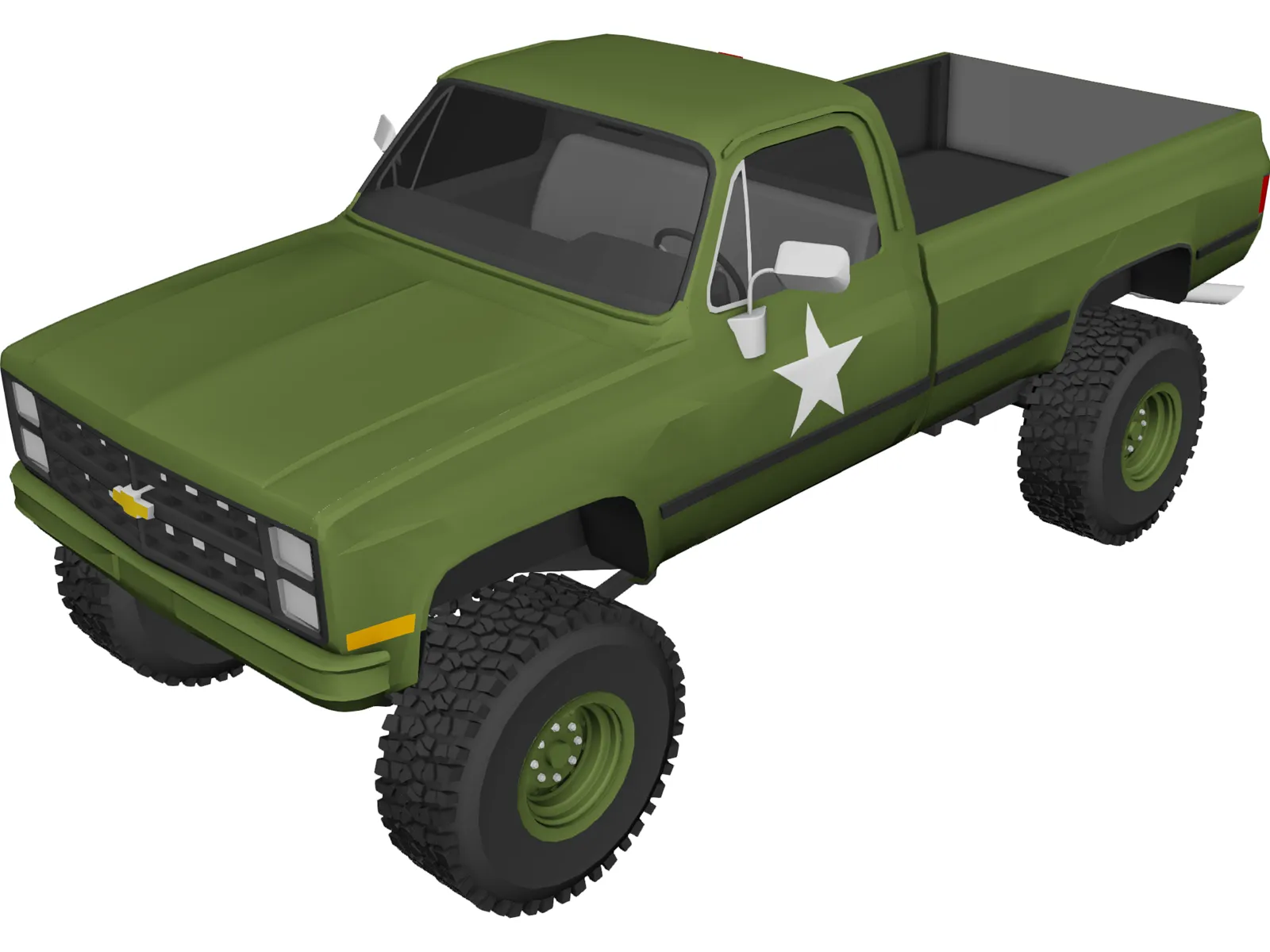 Chevrolet Pickup 3D Model main preview