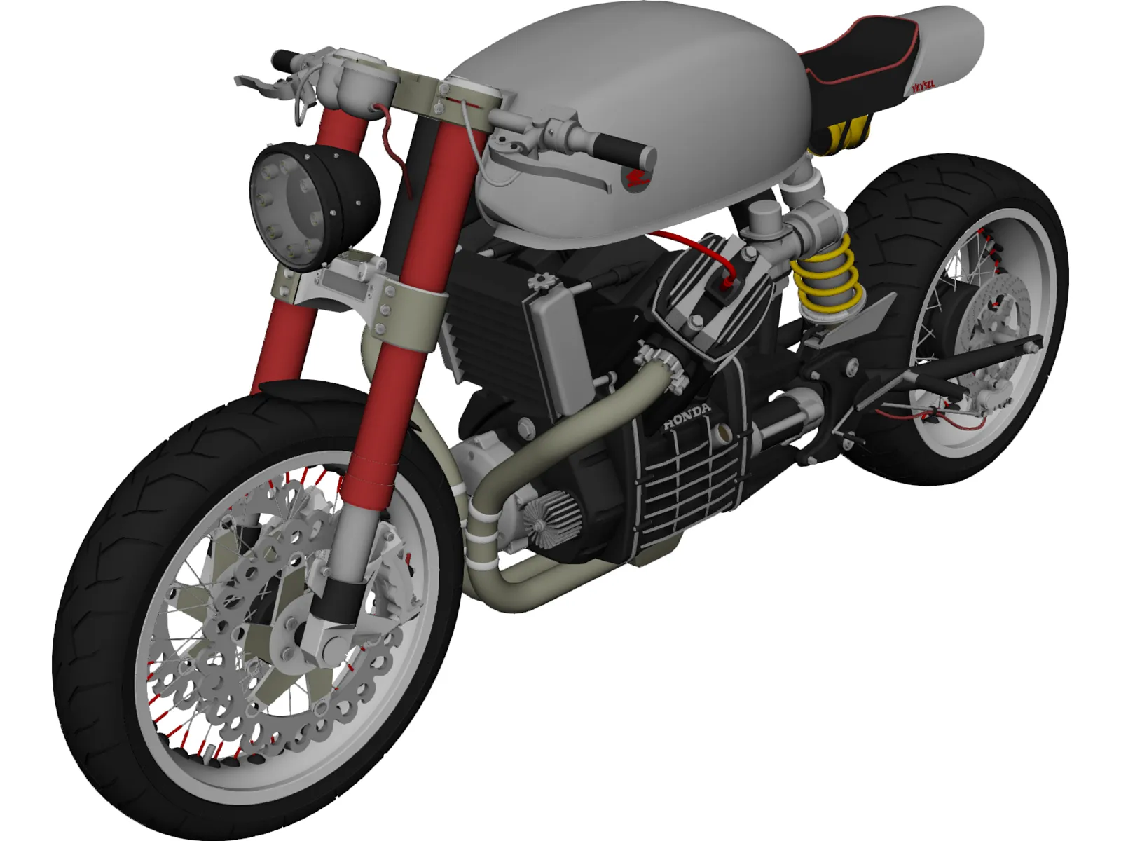 Honda CX500 3D Model main preview