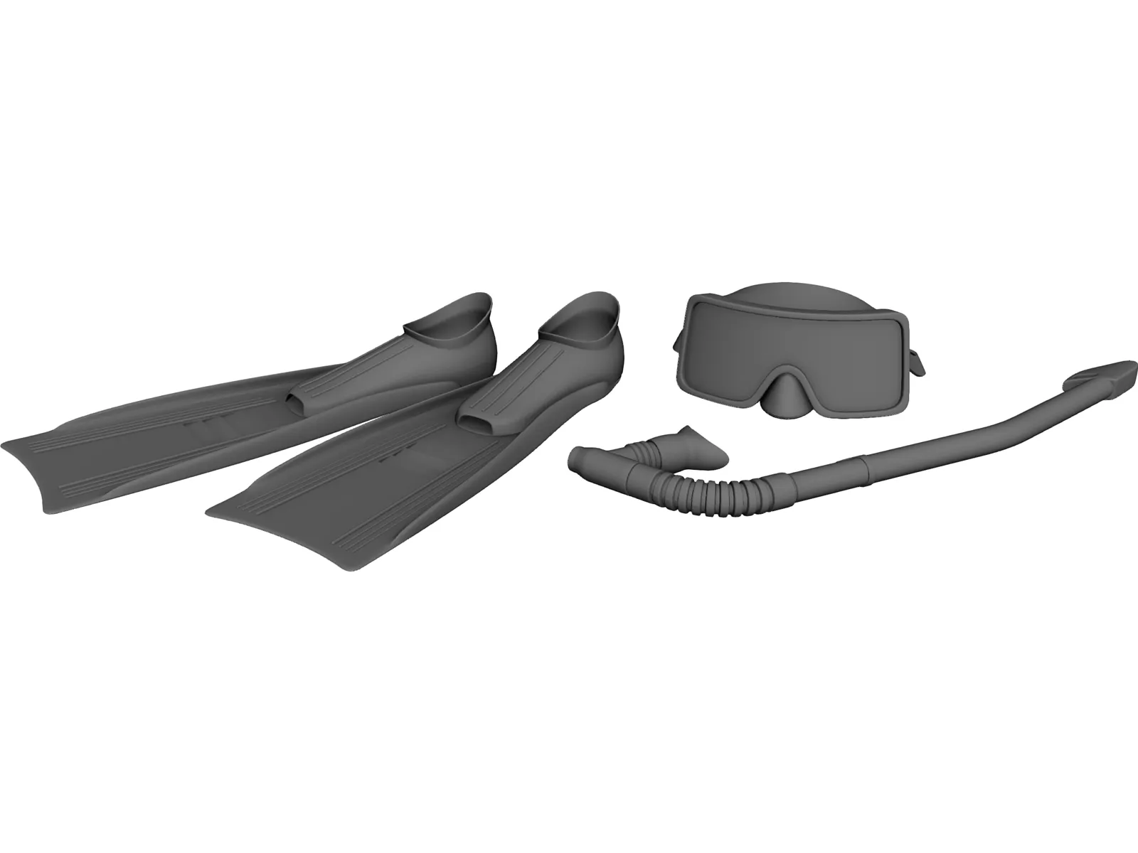 Diving Equipment 3D Model main preview