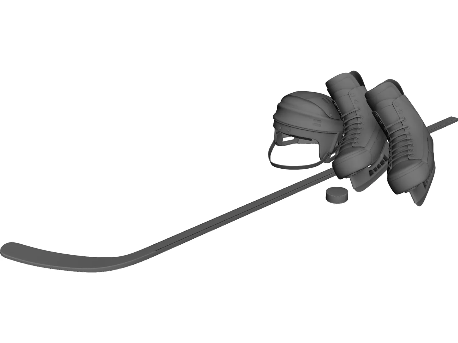 Hockey Equipment 3D Model main preview