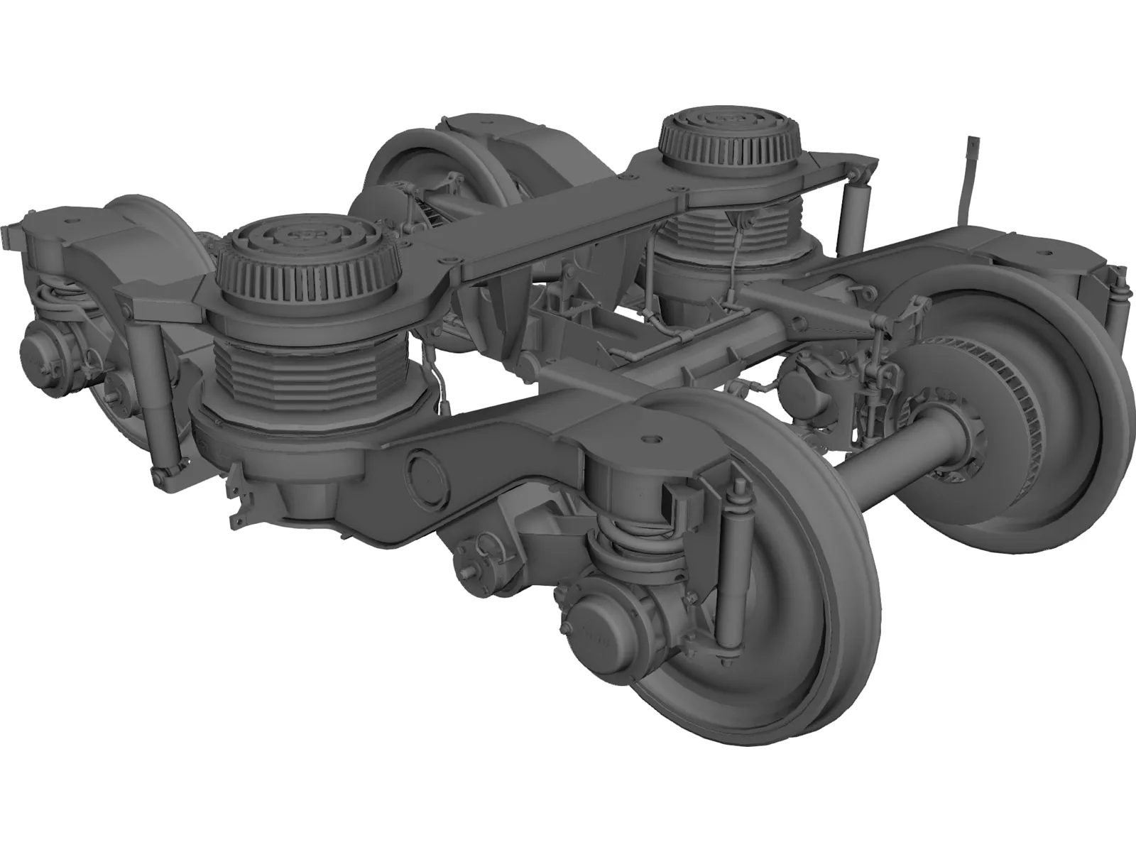 Train Bogie Y32 3D Model main preview