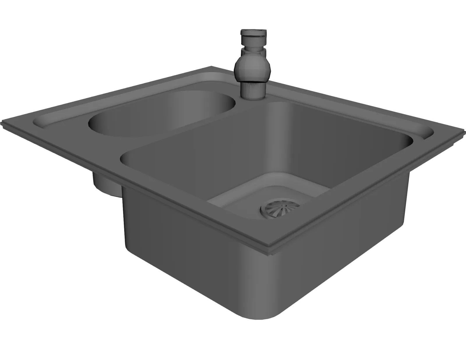 Wash Basin 3D Model main preview