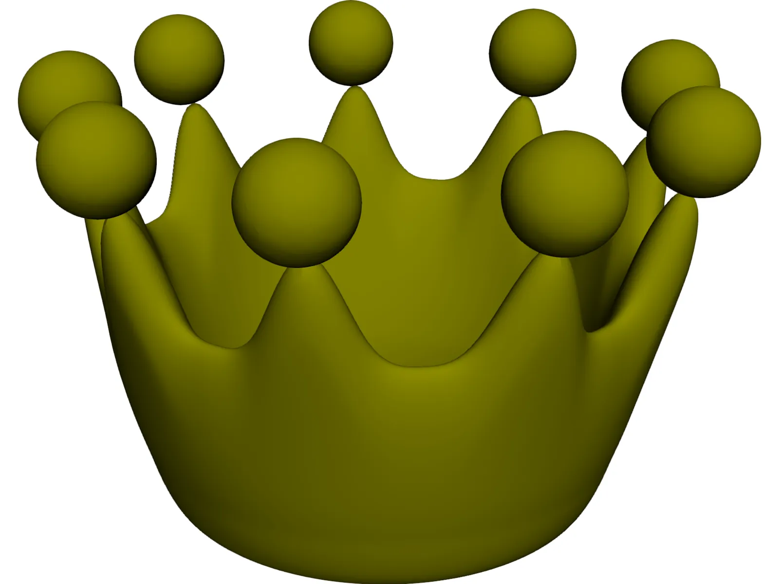 Cartoon Crown 3D Model main preview