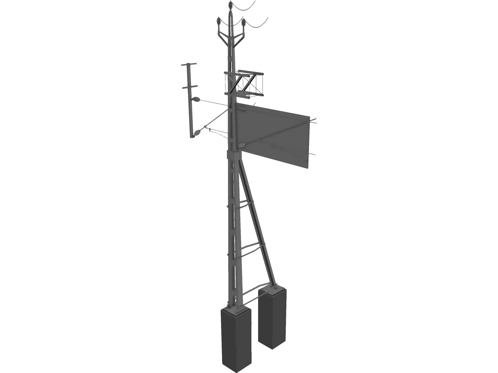Powerpoles 3D Model main preview
