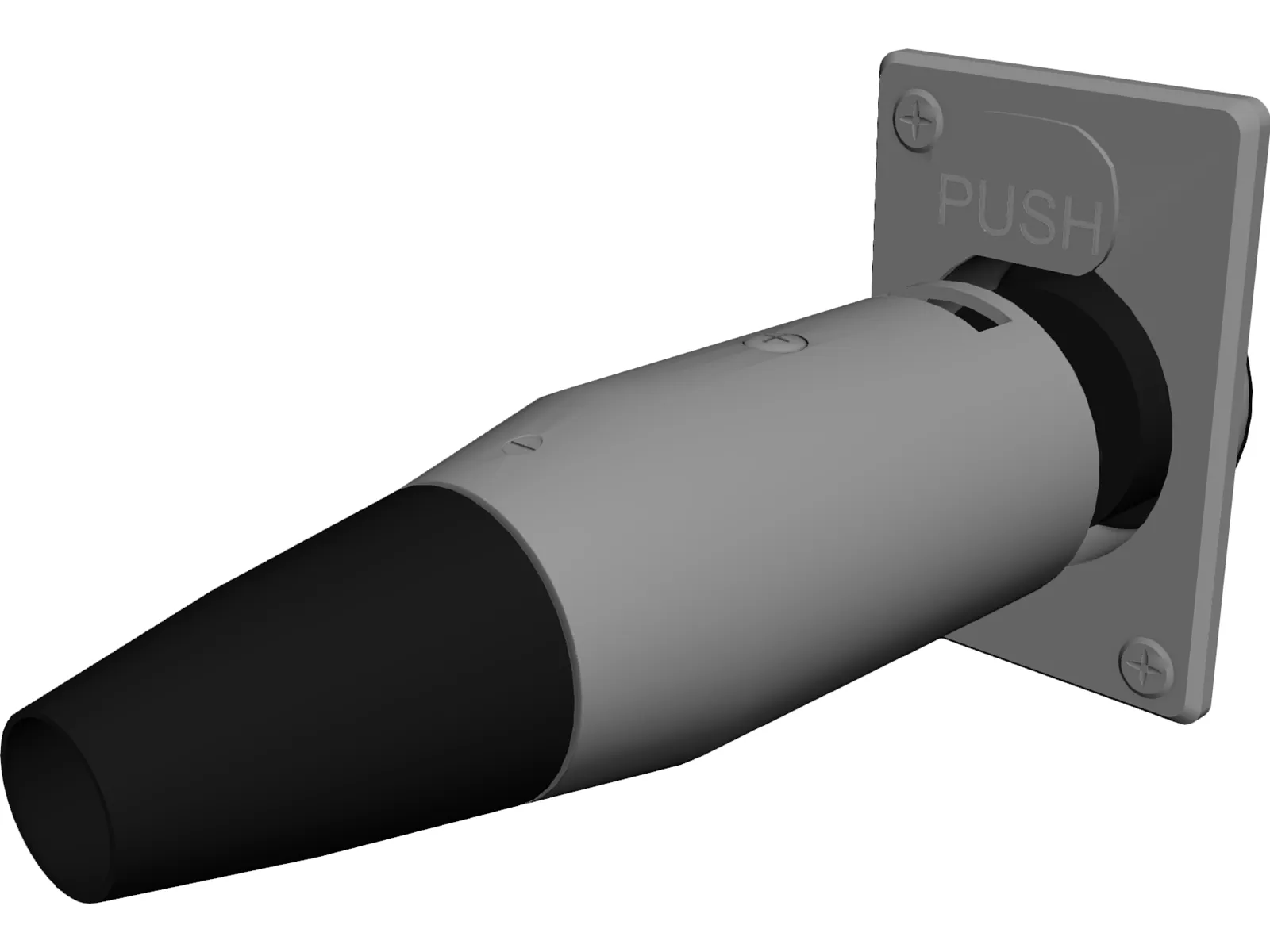 XLR Male Plug and Female Socket 3D Model main preview