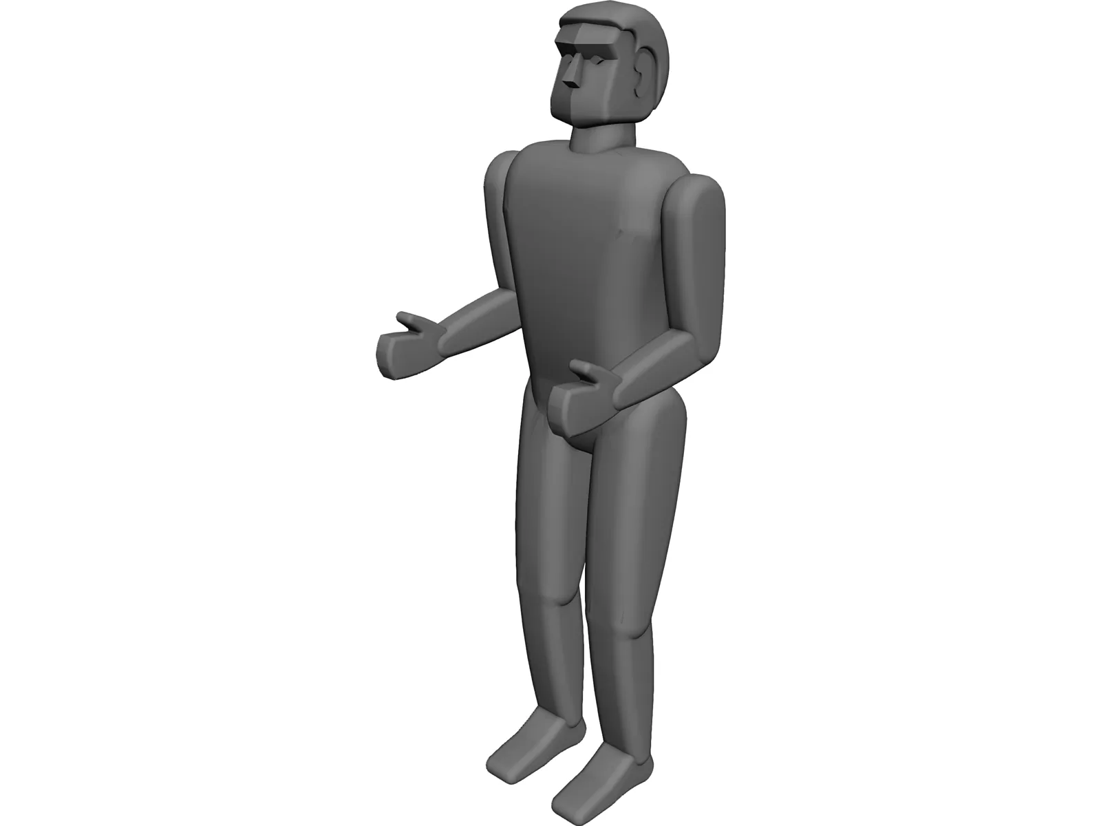 Six Feet Tall Person 3D Model main preview