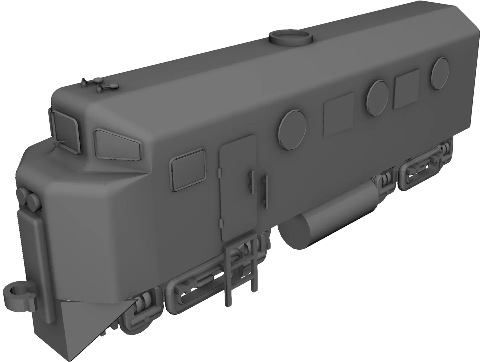 Diesel Locomotive 3D Model main preview