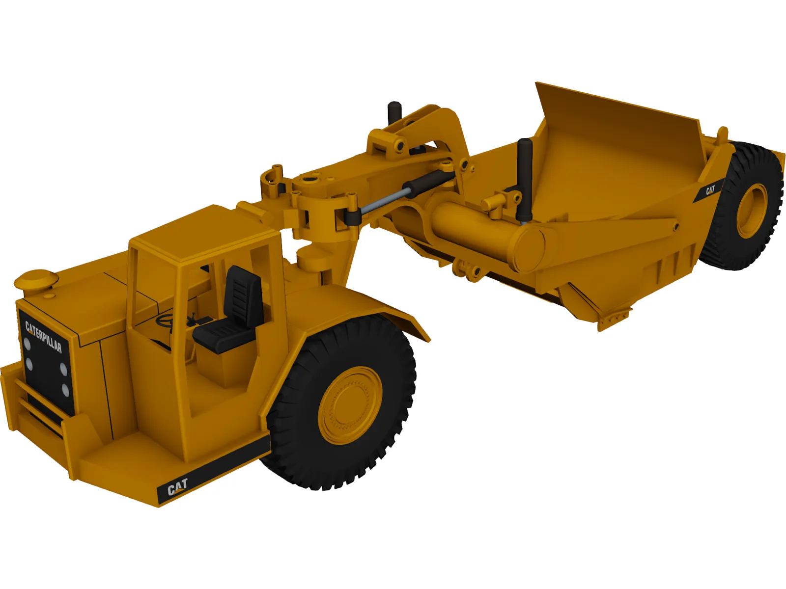 Caterpillar Grader 3D Model main preview