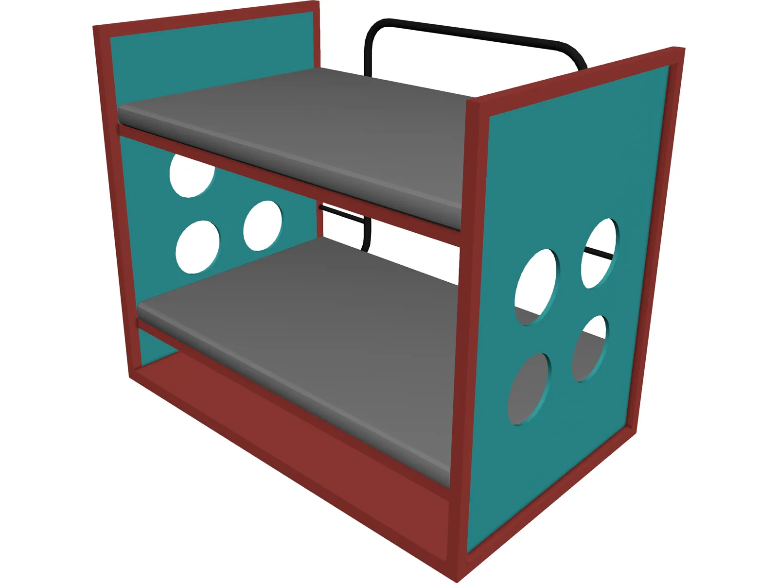 Kids Bed Baby 3D Model main preview