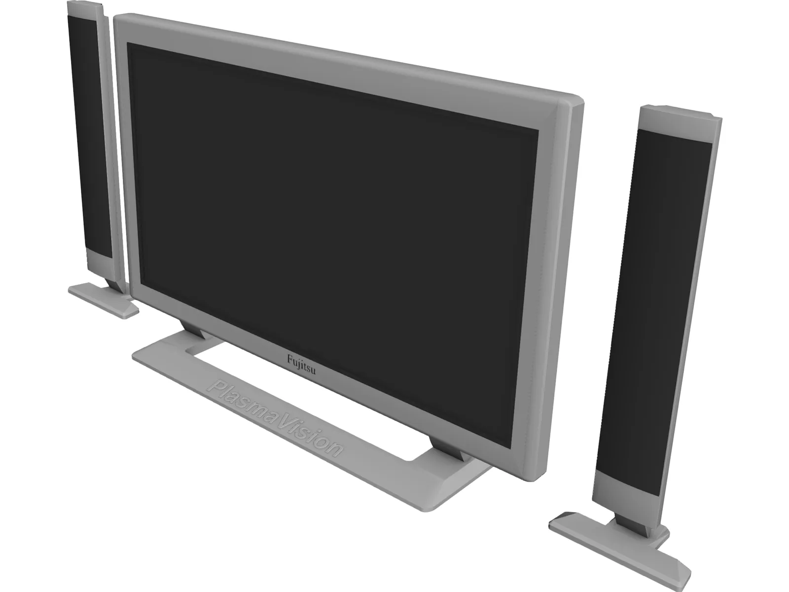 Fujitsu PlasmaVision TV 3D Model main preview