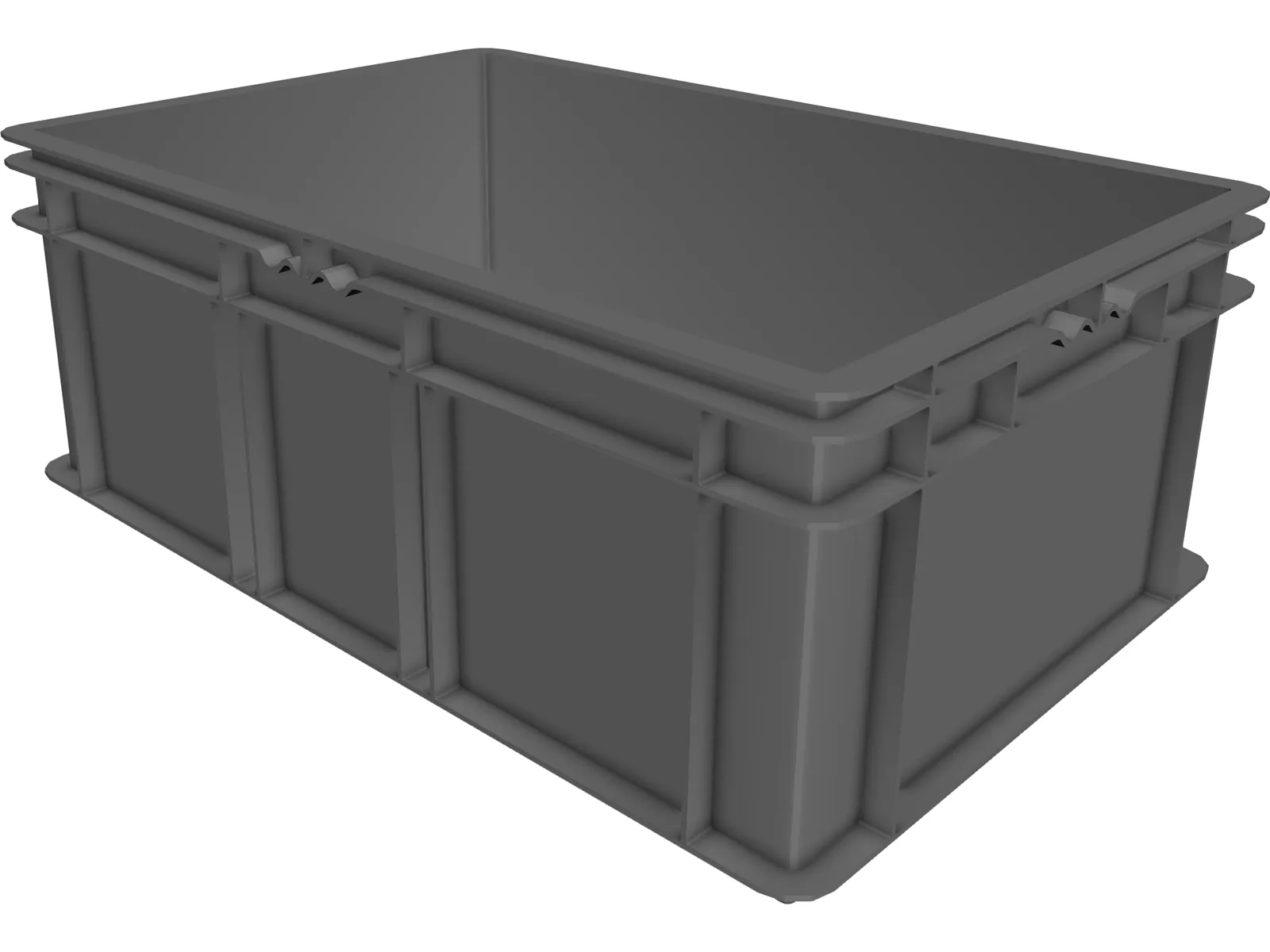 Plastic Box 3D Model main preview