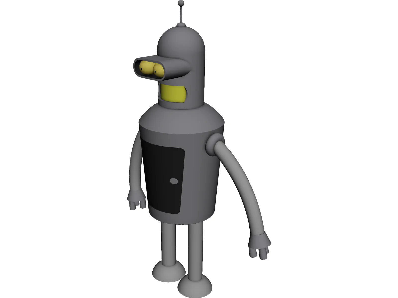 Futurama Bender 3D Model main preview