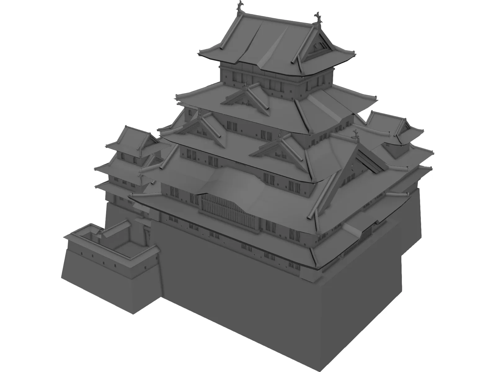 Himeji Jo Japan Castle 3D Model main preview