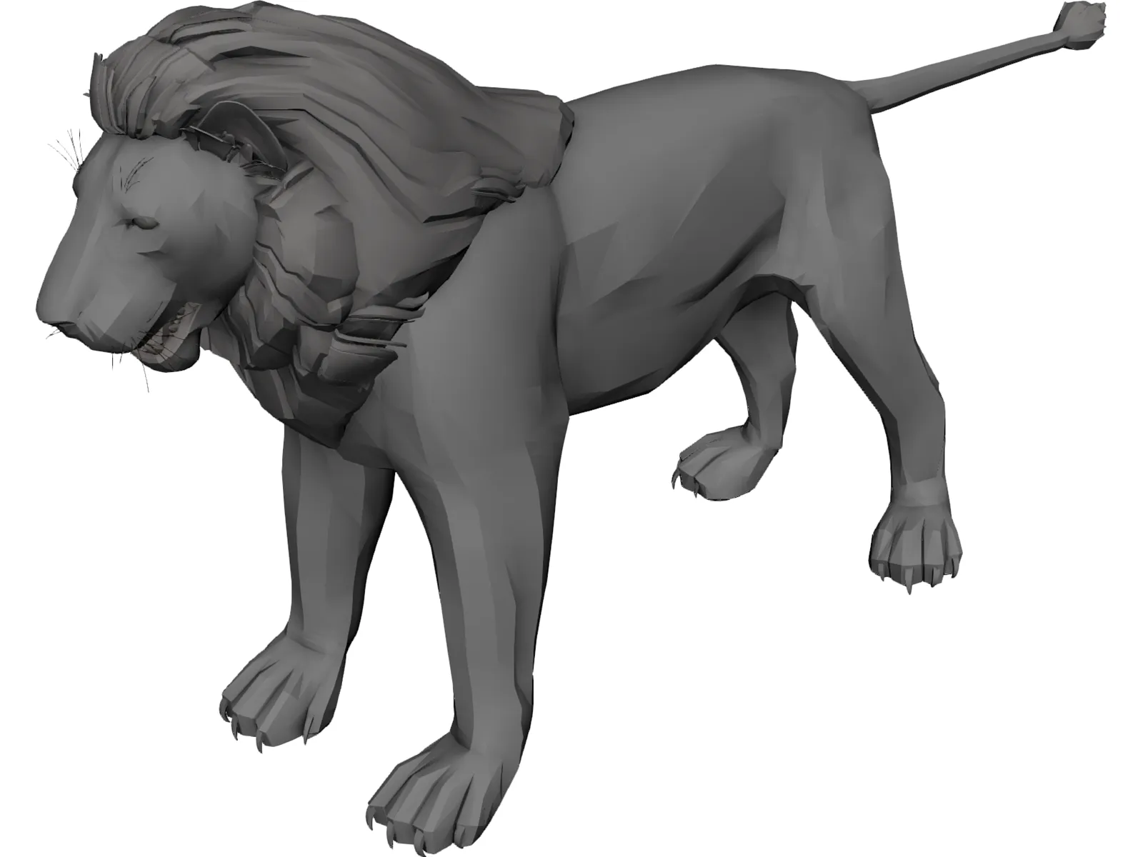 Lion 3D Model main preview