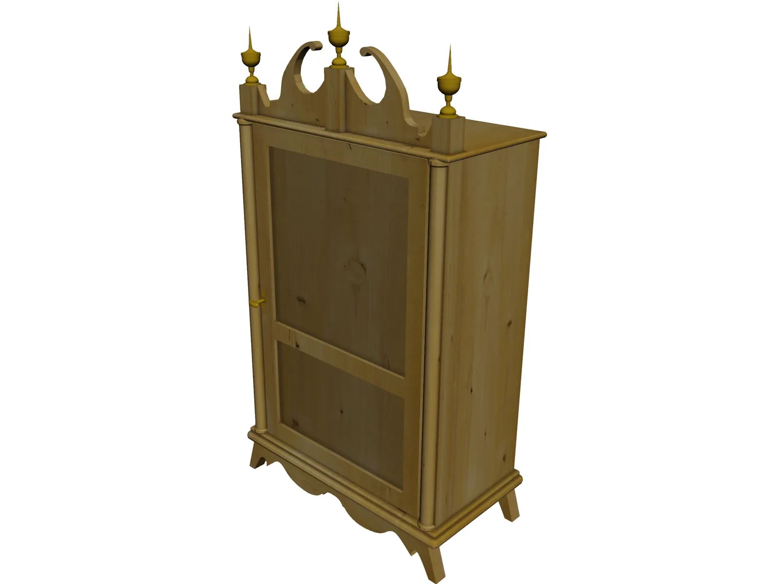 Pillar Clock 3D Model main preview