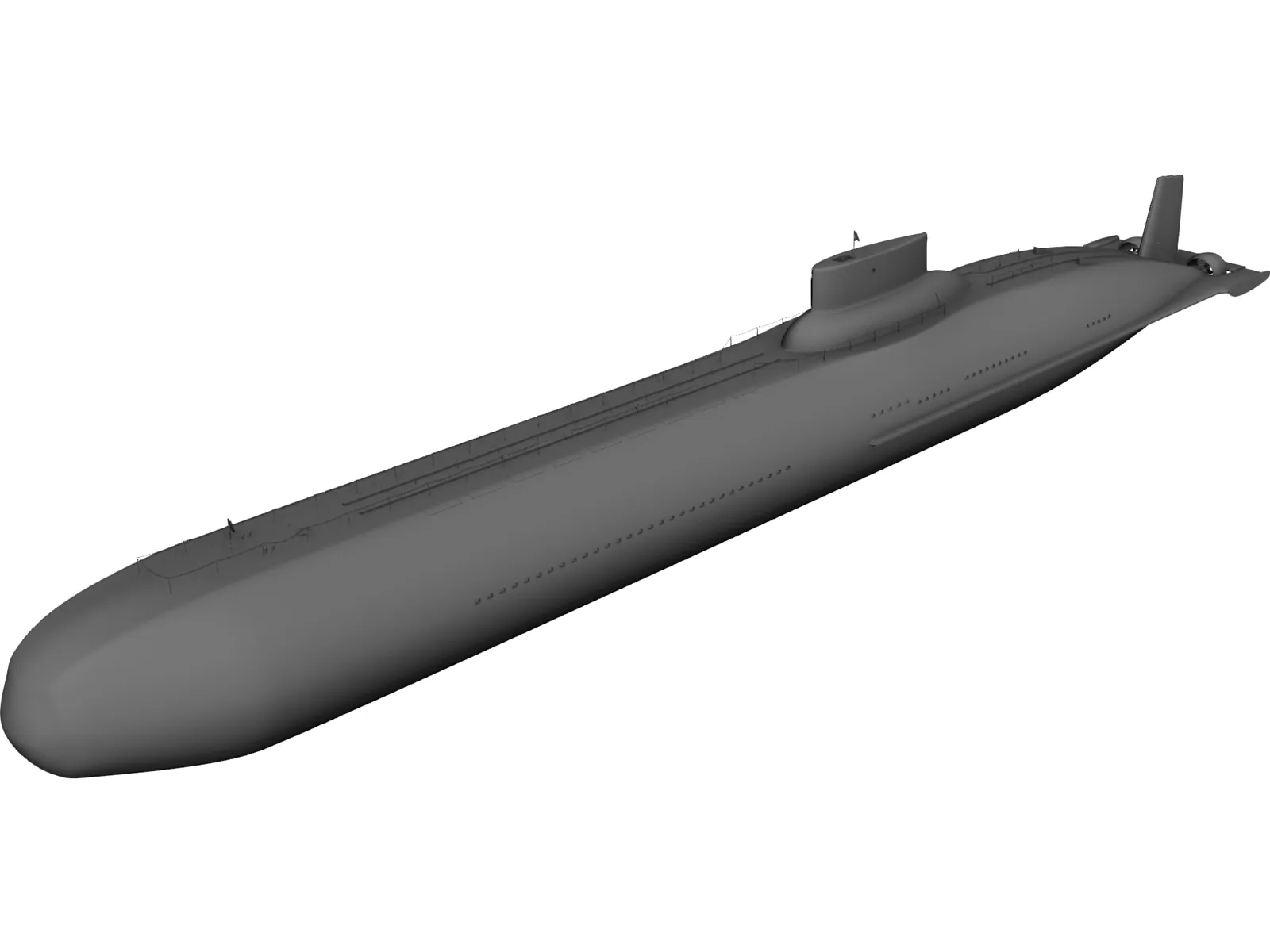 Typhoon Class (Type 941) Submarine 3D Model main preview