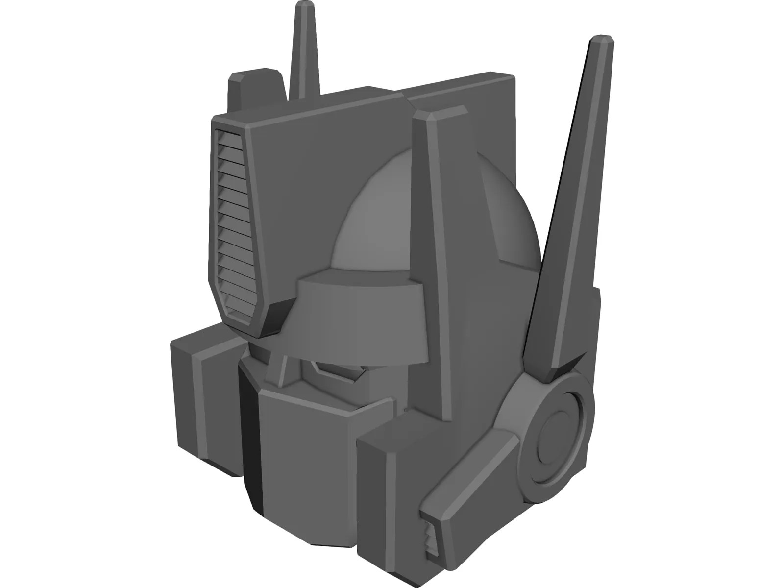 Transformers Optimus Prime Head 3D Model main preview