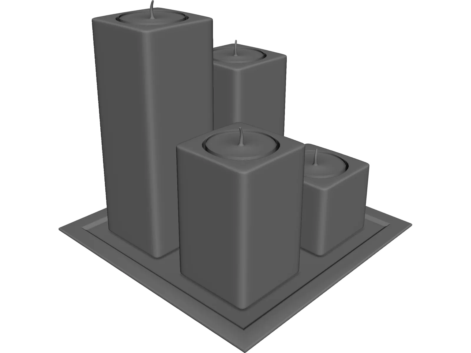 Candlestick 3D Model main preview