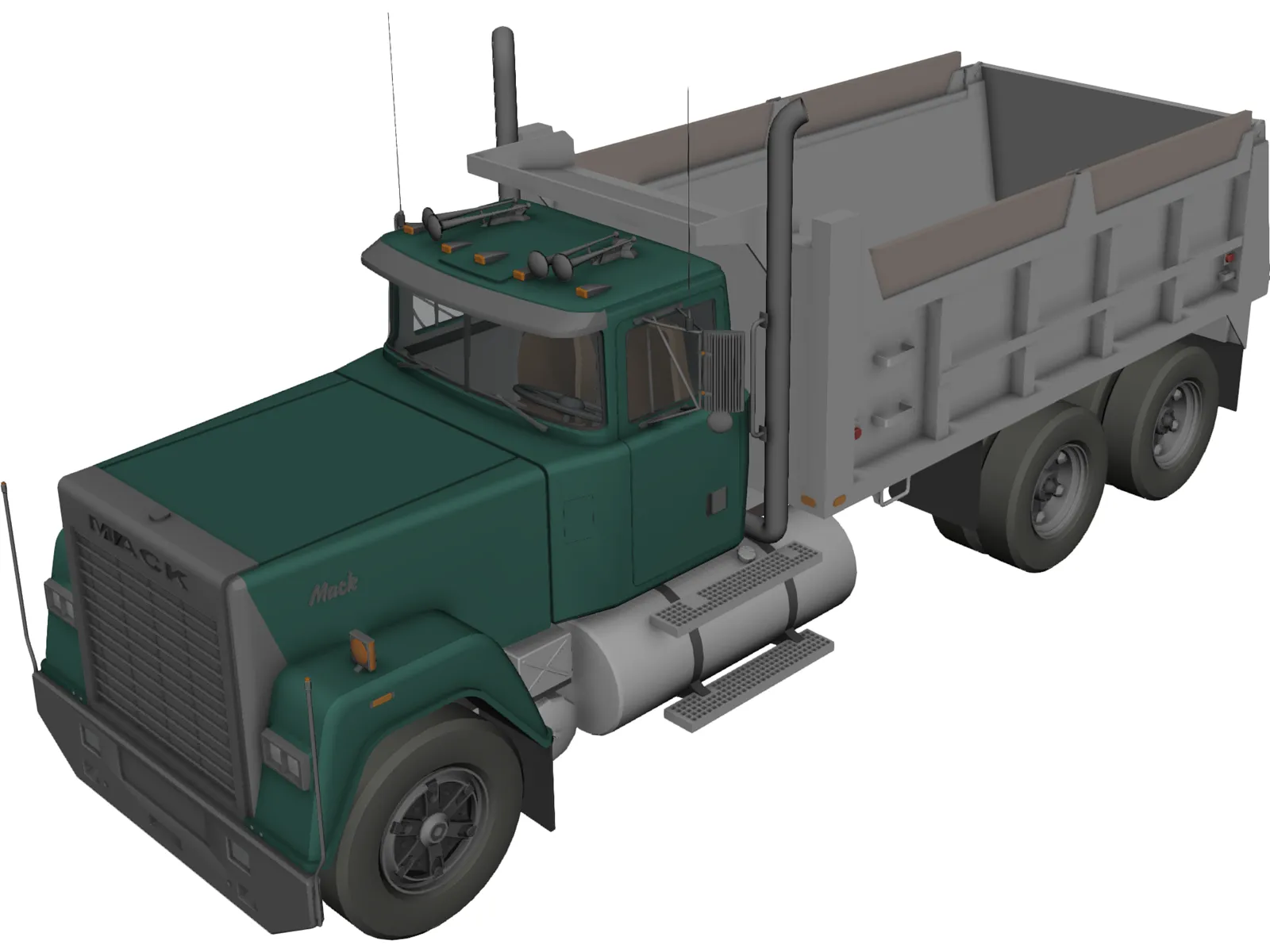 Mack Dumpster 3D Model main preview