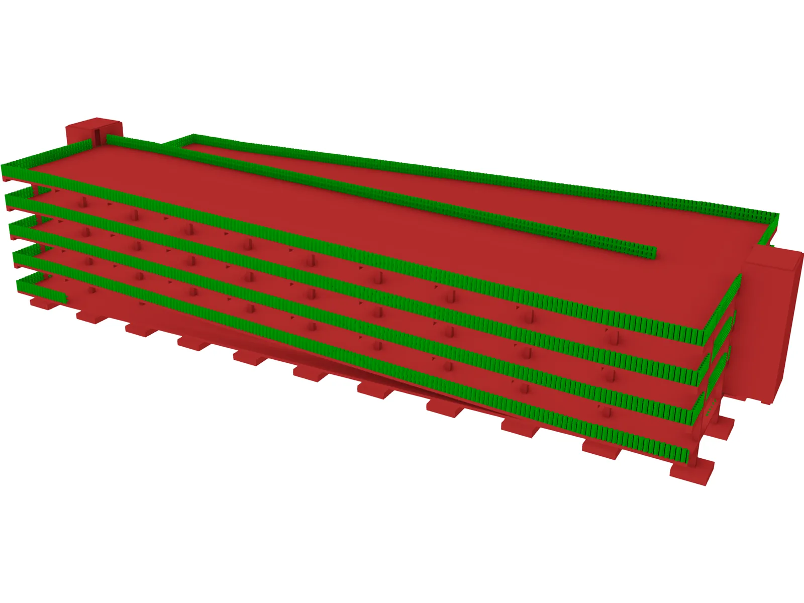 Spiral Style Multi Story Car Park 3D Model main preview