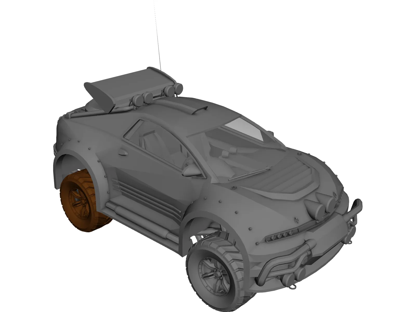 Xeno car 3D Model main preview