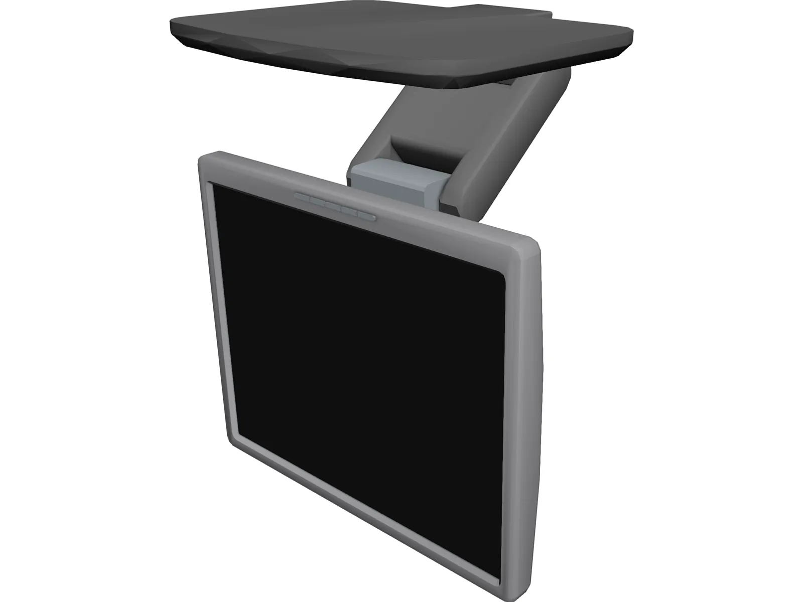 HP LCD Monitor 3D Model main preview