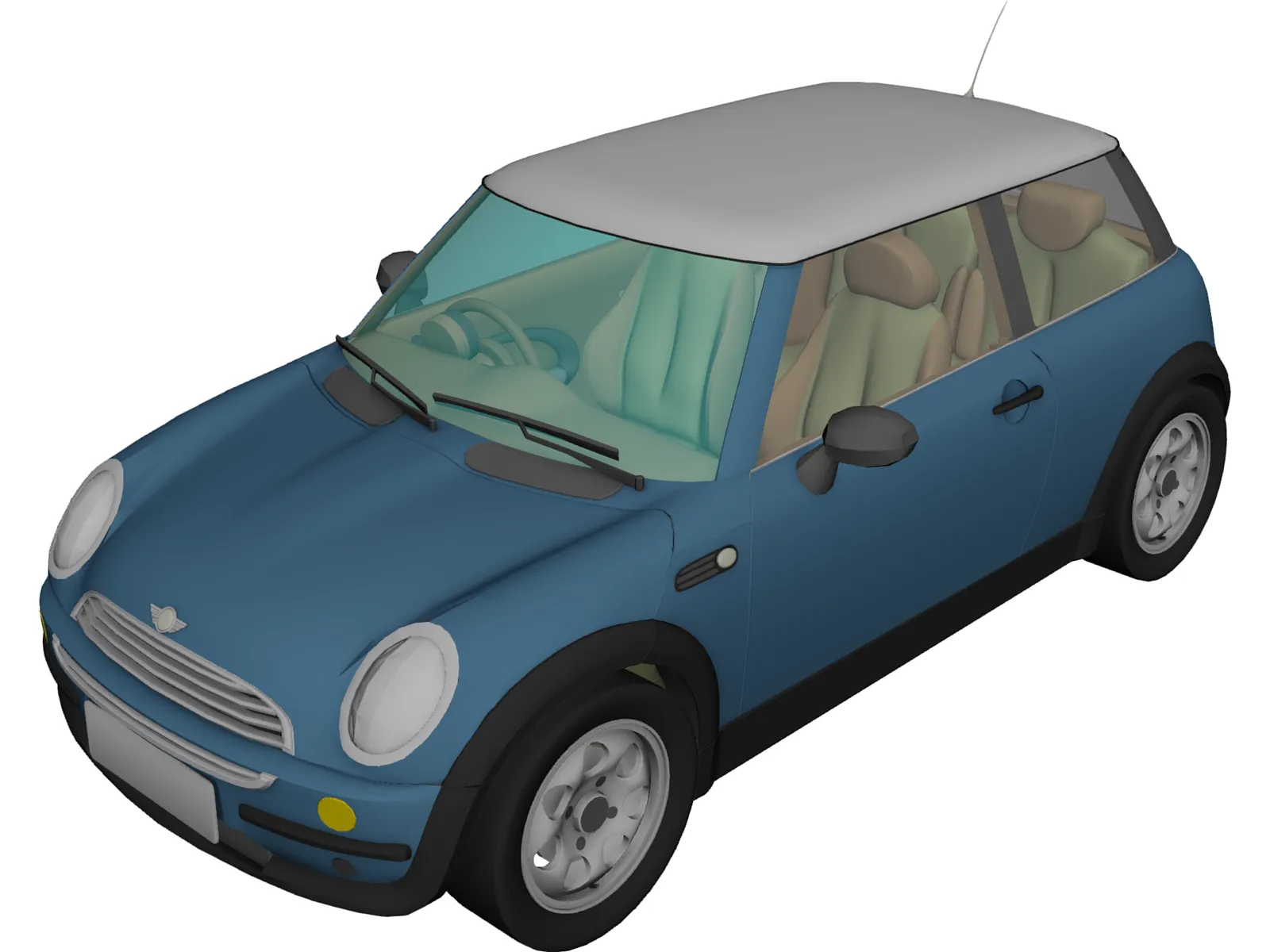 Mini Cooper 3D Model main preview