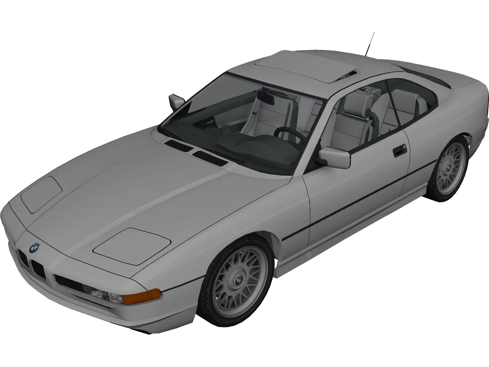 BMW 850i (E31) (1989-1994) 3D Model main preview