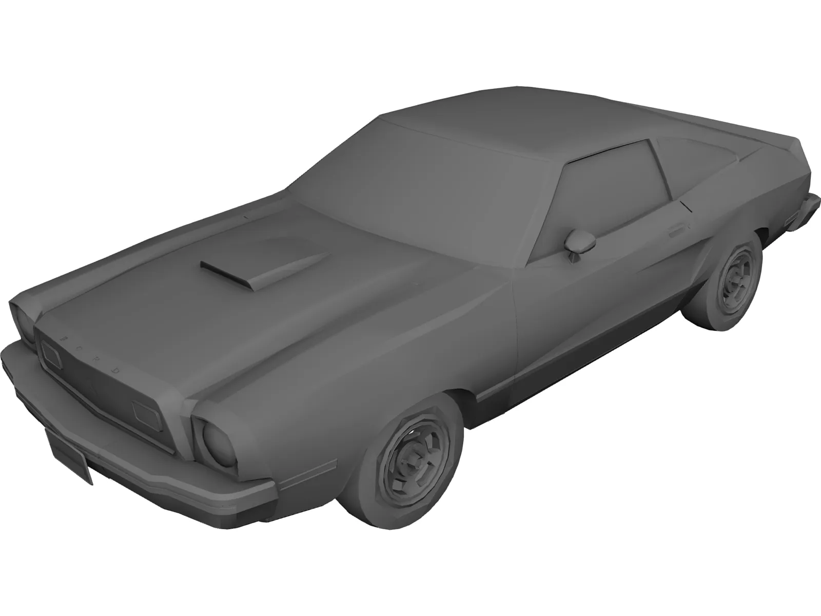 Ford Mustang (1976) 3D Model main preview