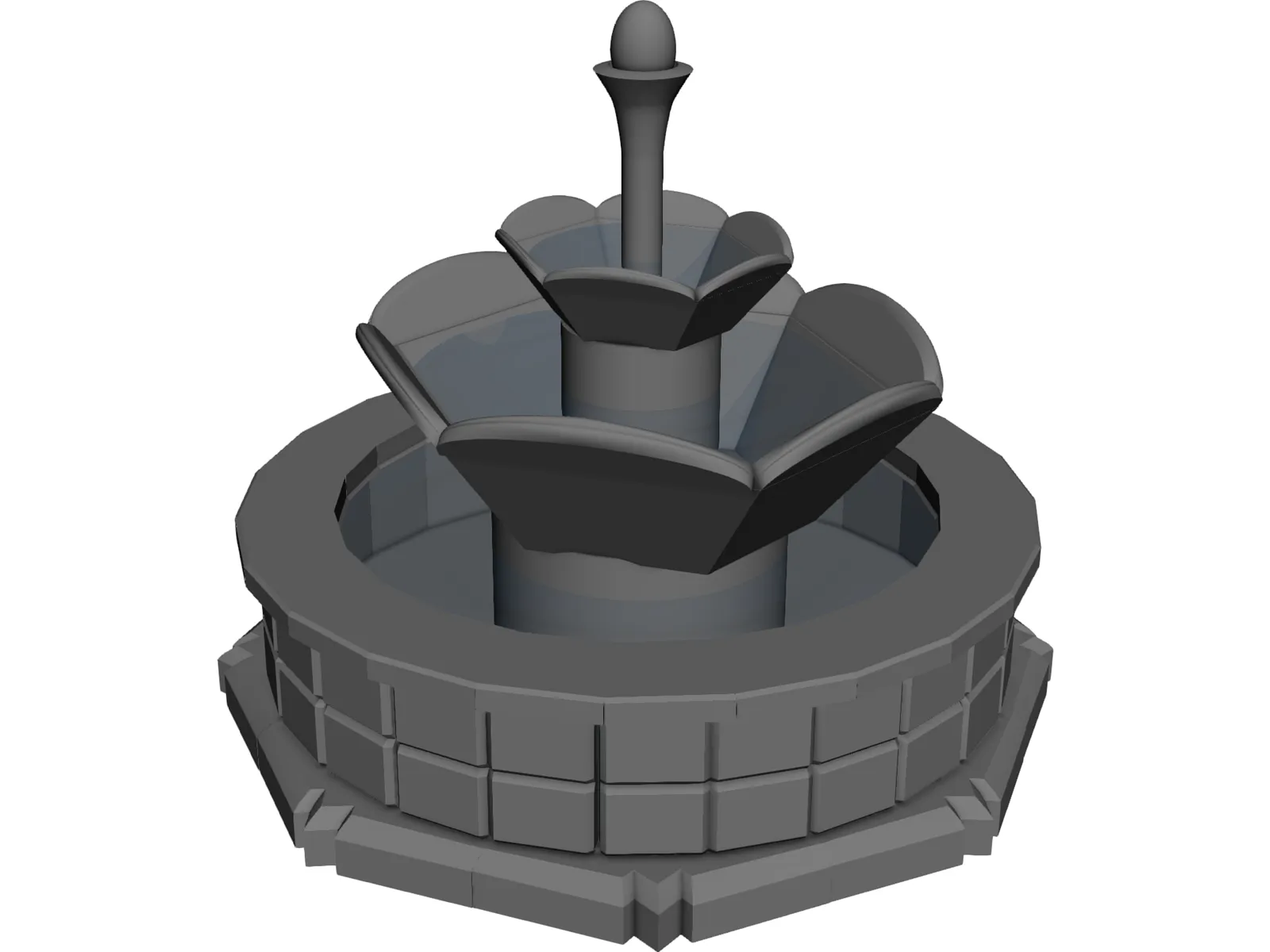 Fountain 3D Model main preview