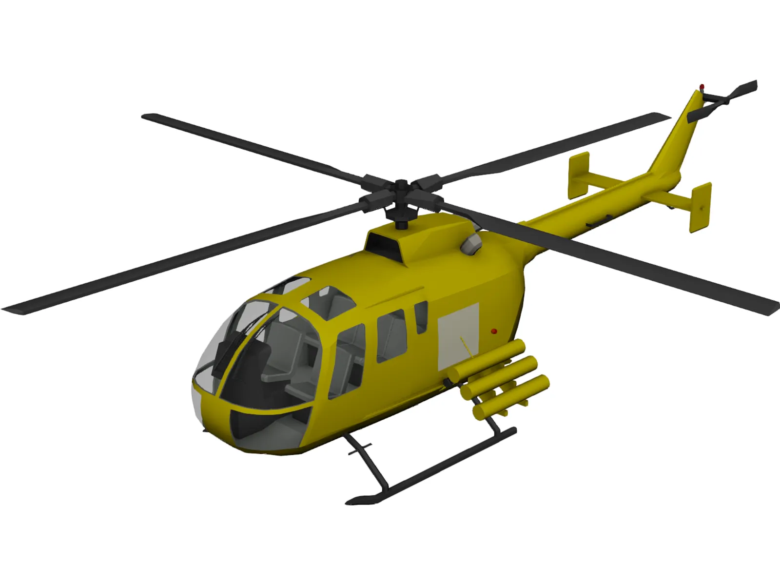MBB BO 105 3D Model main preview