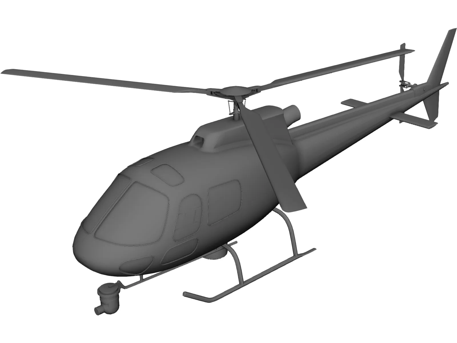 Eurocopter AS-350 B2 Squirrel Ecureuil 3D Model main preview